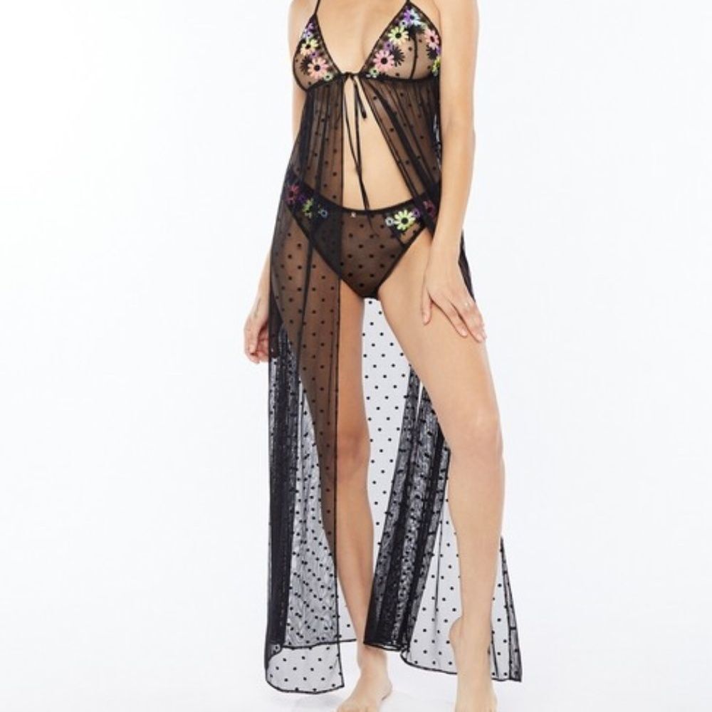 Free Spirit Floral Embroidery Night Slip by Savage X Fenty
